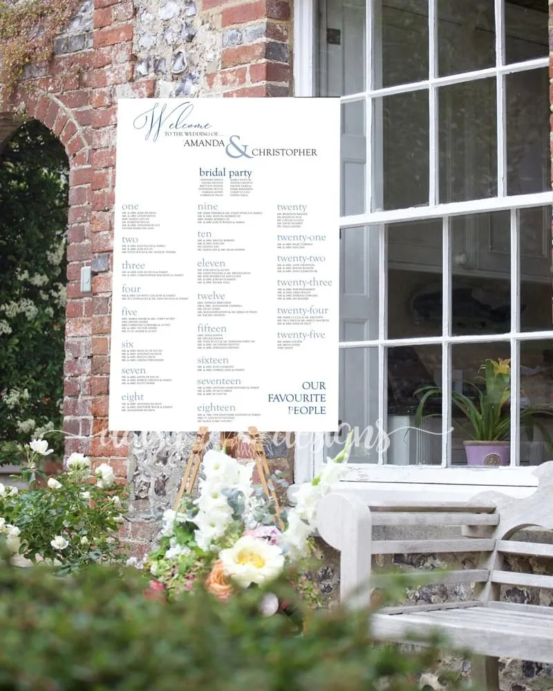 Simple Modern Seating Chart