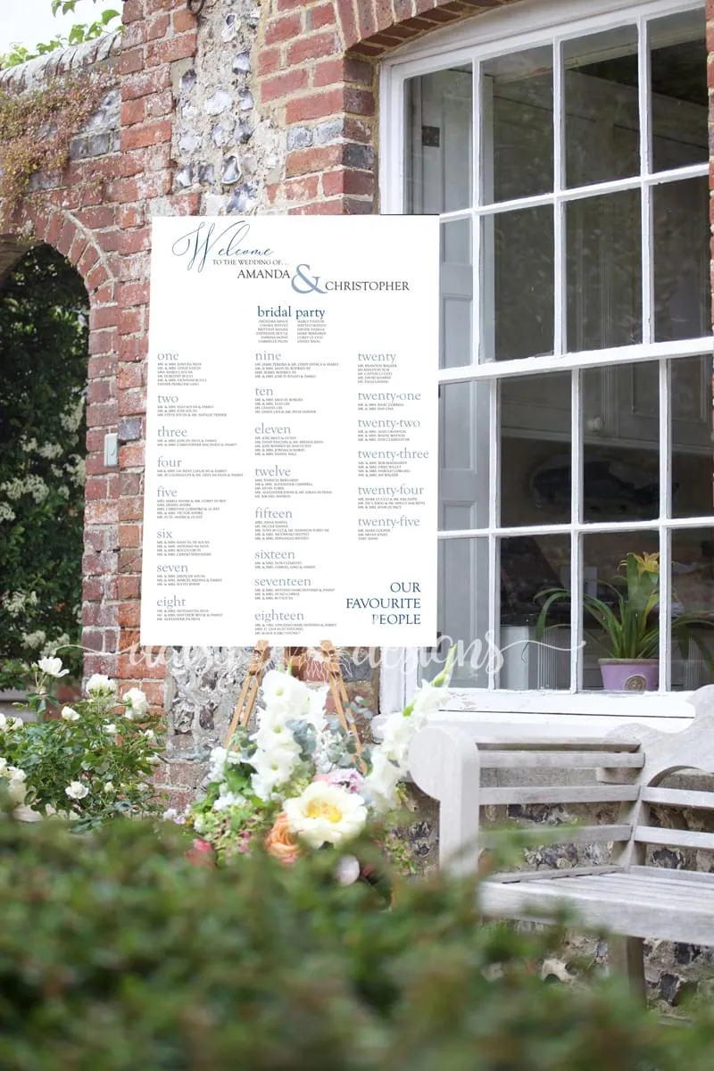 Simple Modern Seating Chart