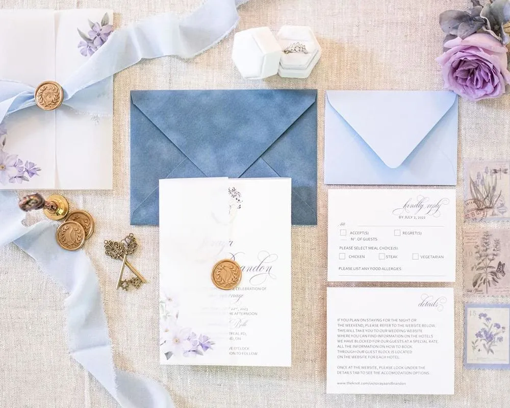 Very Peri Invitation suite