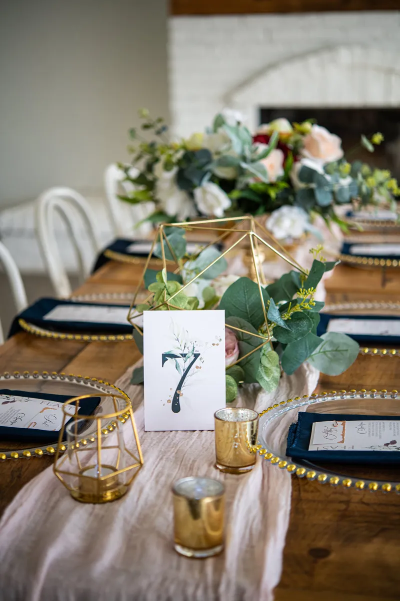 table number, black on white