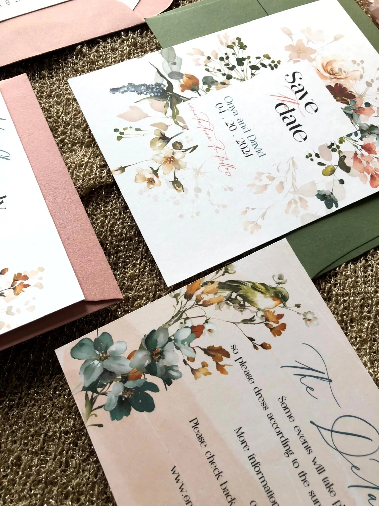 Birds & Blooms invite details