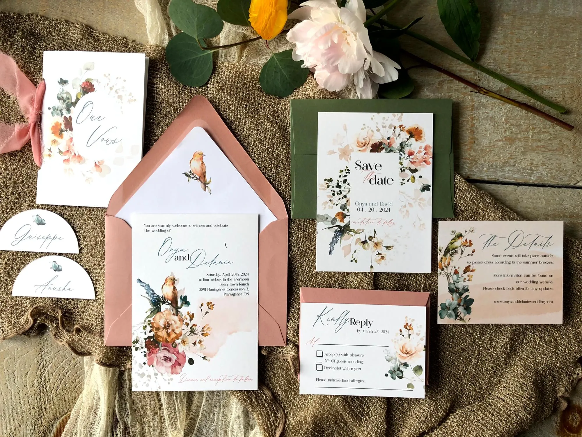 Birds & Blooms suite