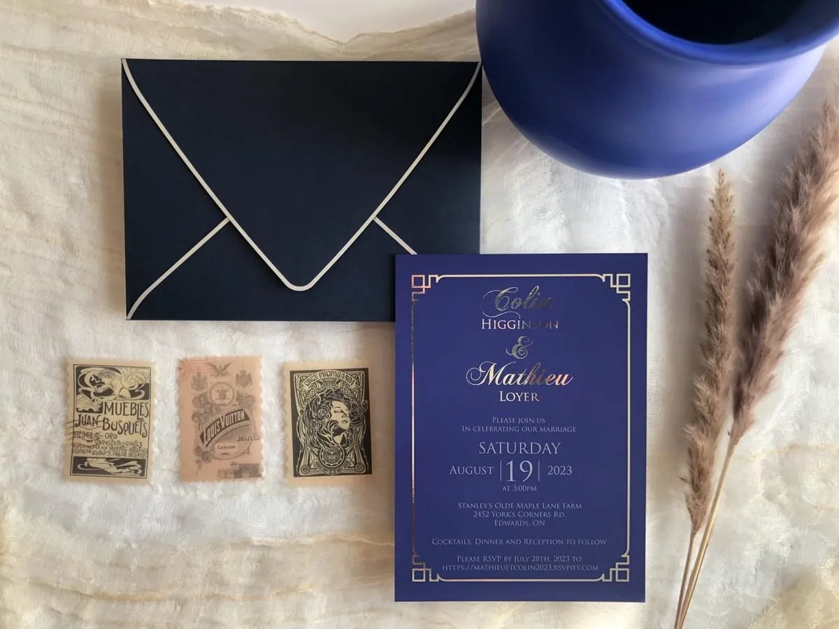 Grecian Azure invite