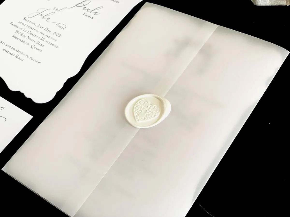 Vintage Hollywood invite in vellum