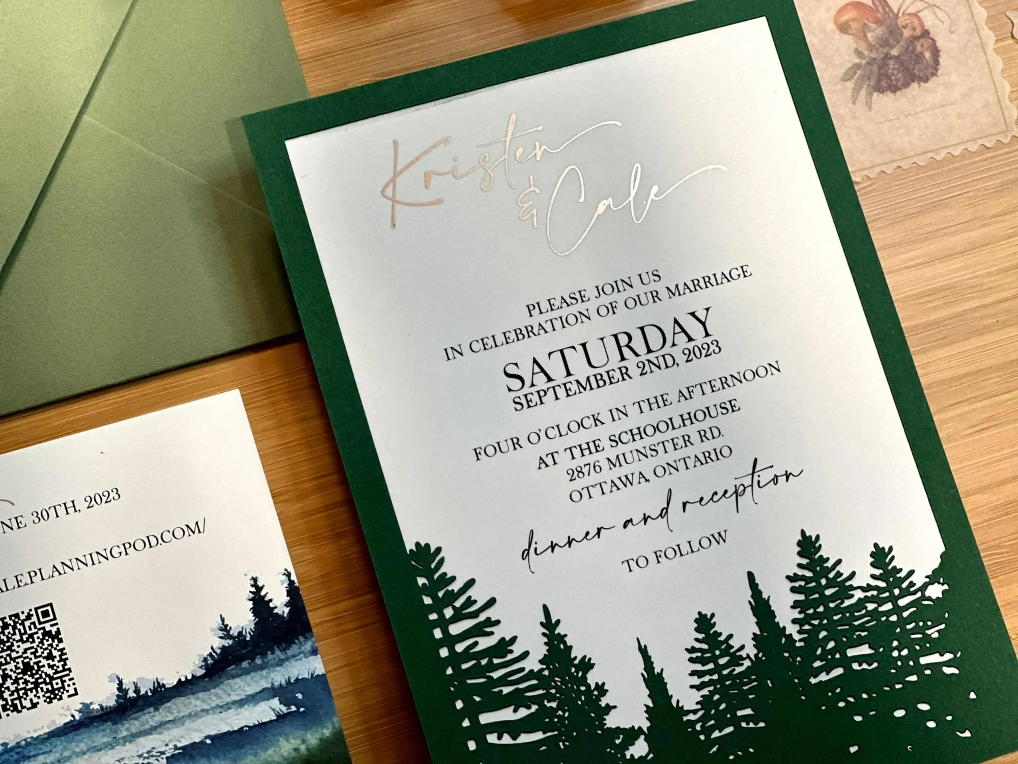 Enchanted Forest laser-cut invite