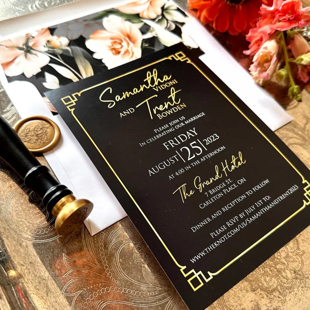 Golden Noir invitation