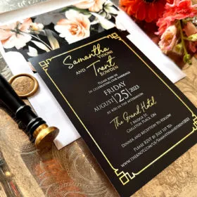 Golden Noir invitation