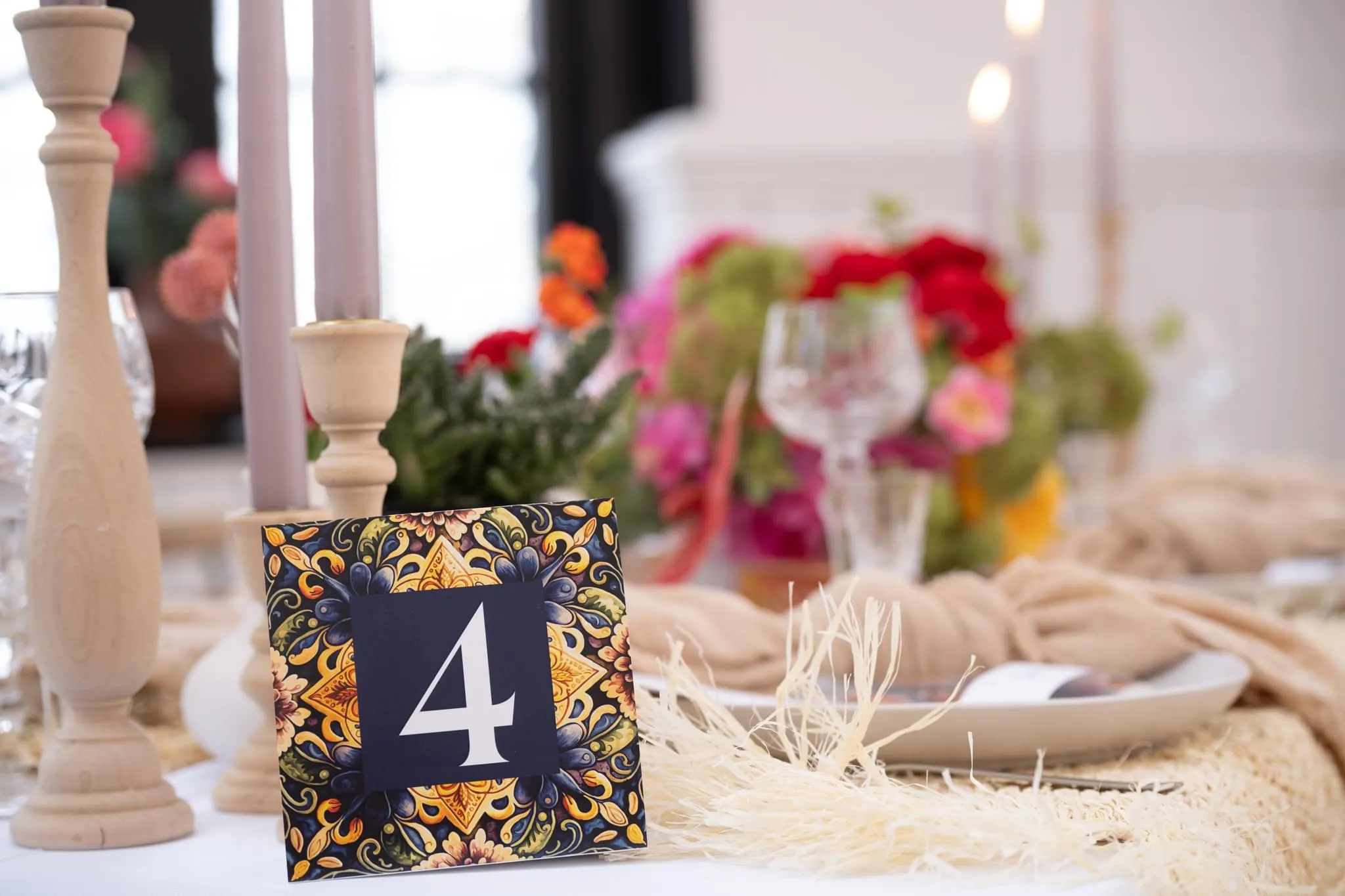 Talavera Tile table number