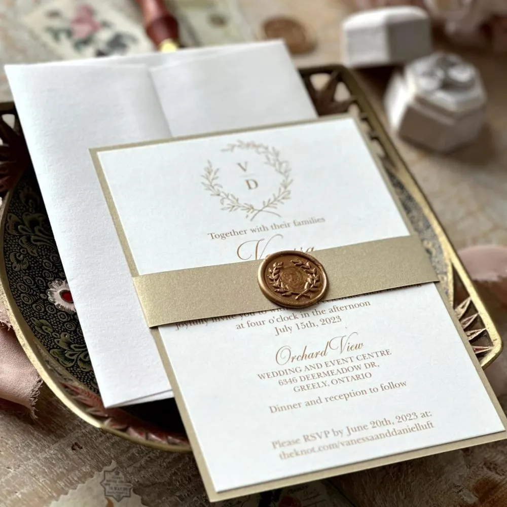 Vintage Monogram Invite