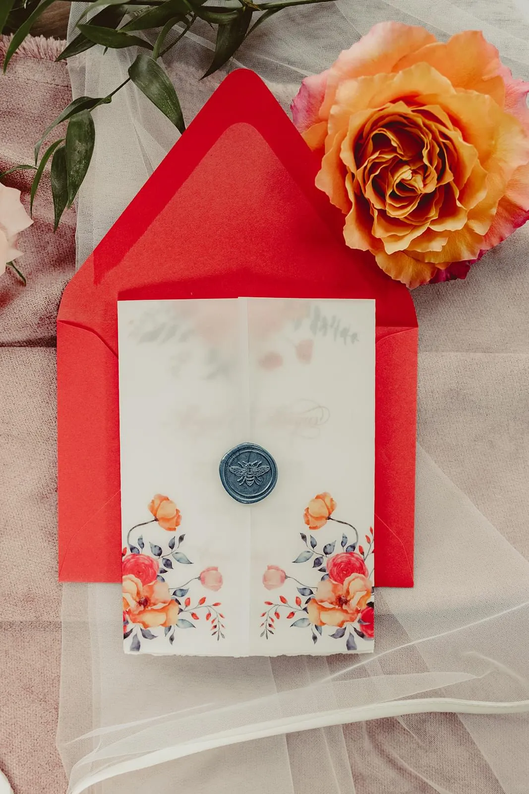 Garden Party invite and envelope