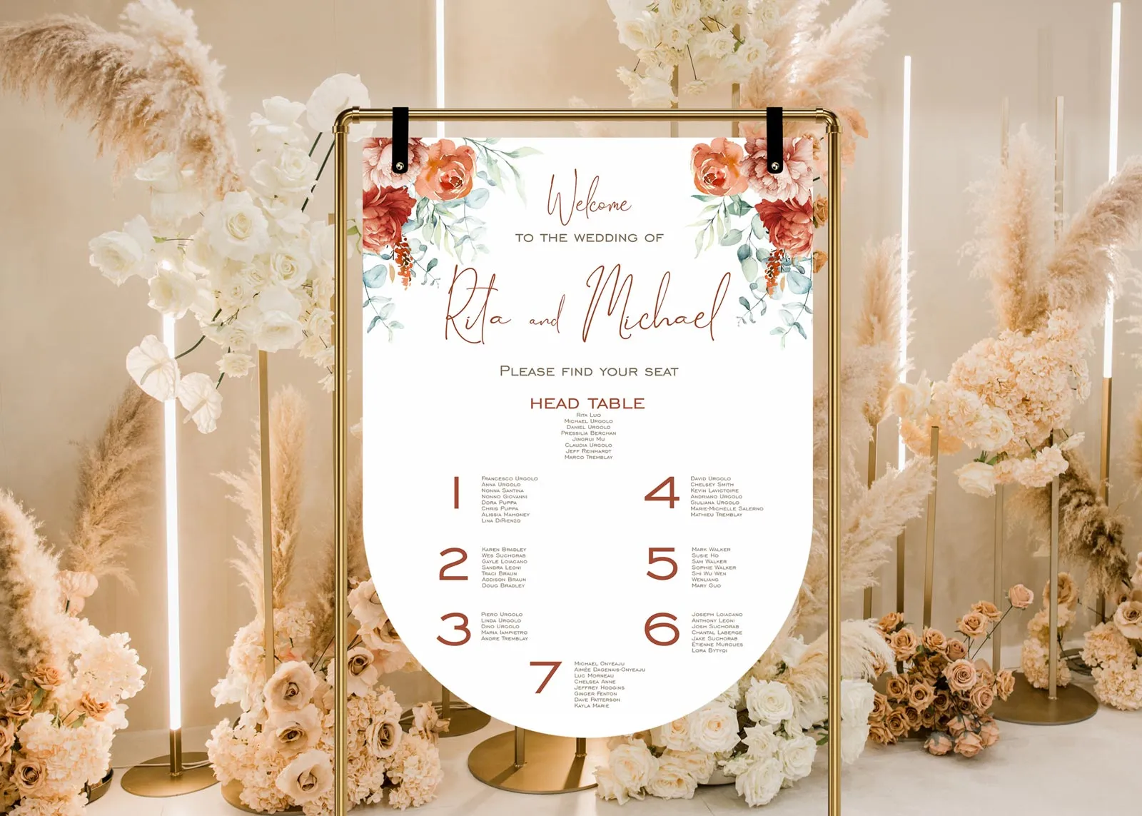 Upside Down Arch Seating Chart