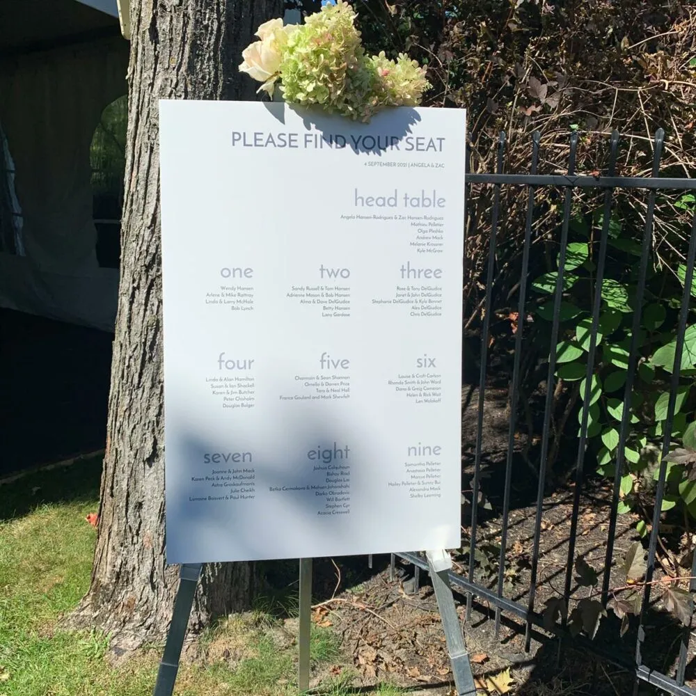 Simple Seating Chart