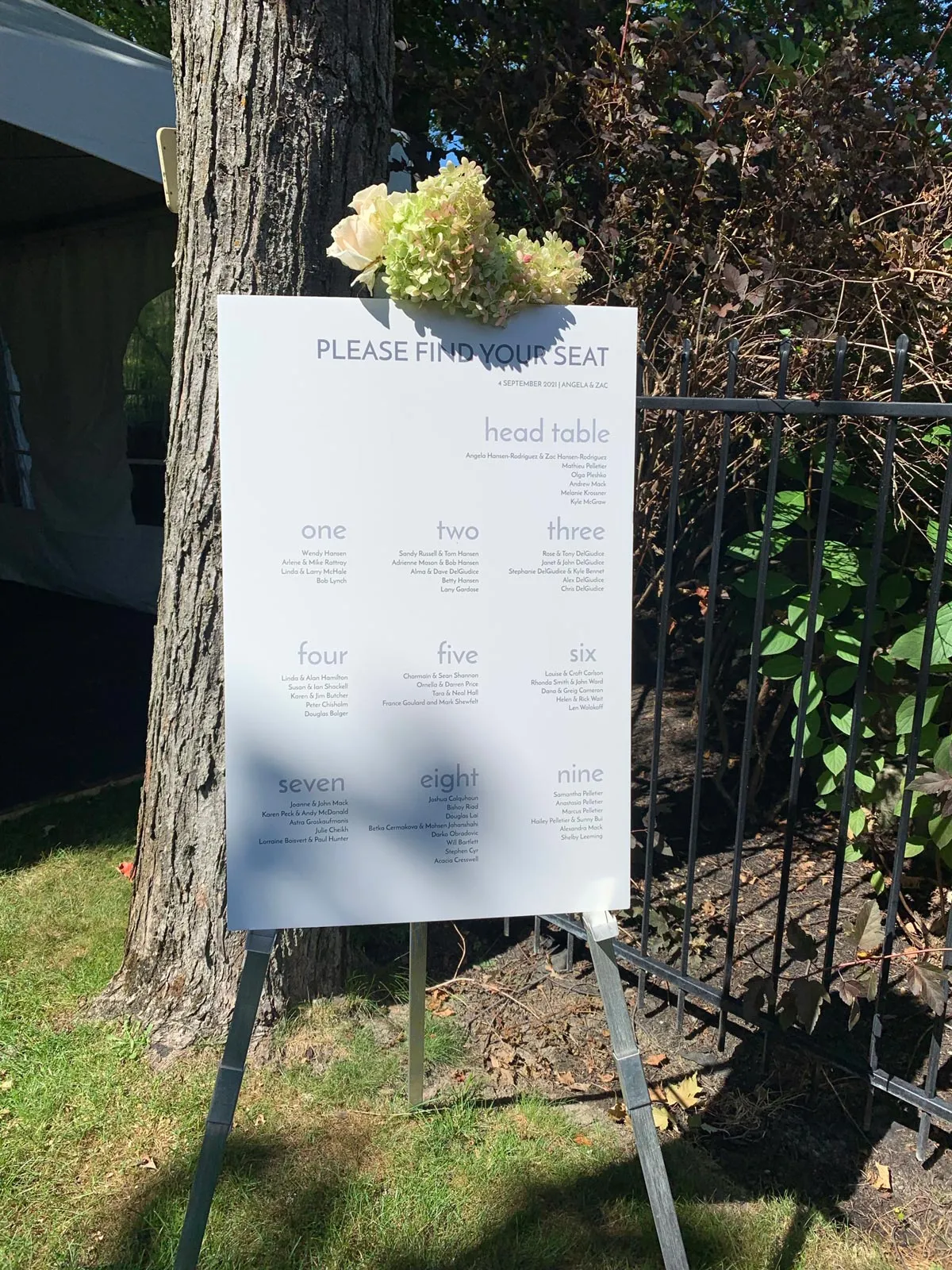 Simple Seating Chart