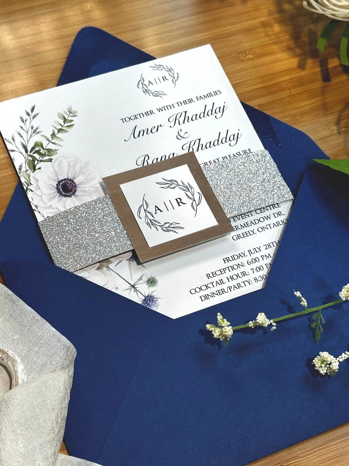 Glittering Blue Blossoms invite closeup