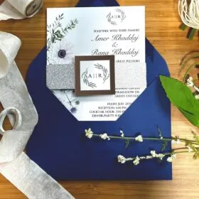 Glittering Blue Blossoms invite