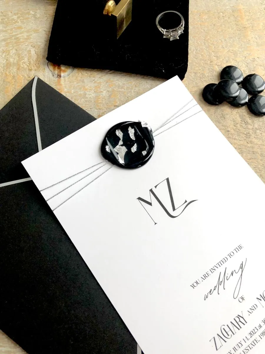 Modern Silver invite