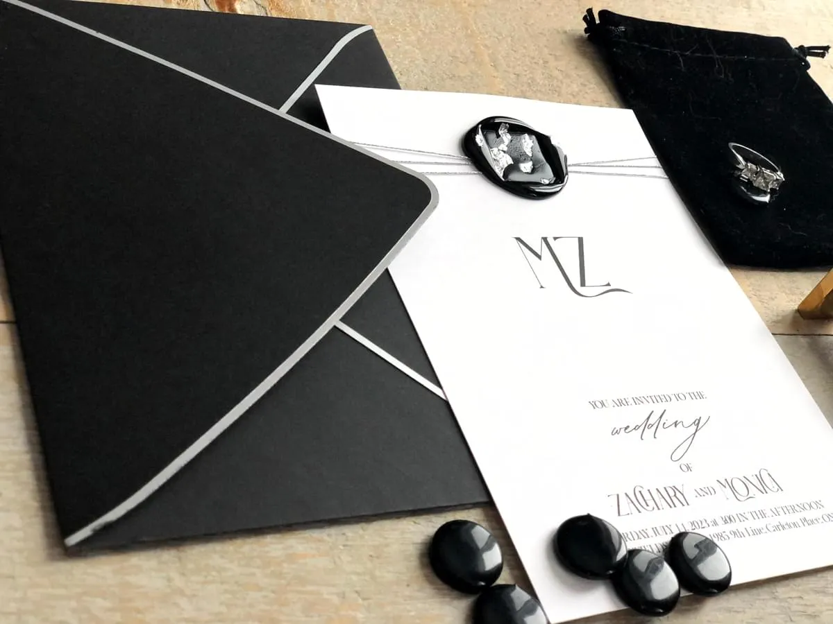 Modern Silver invite