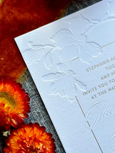 embossed invitation