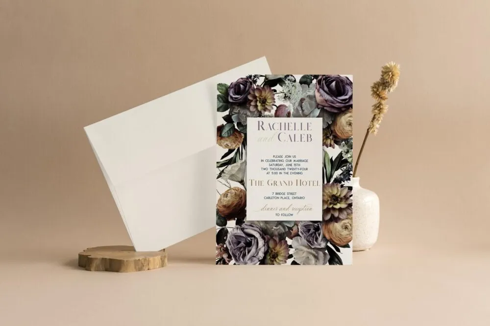 Twilight light invite and envelope