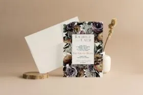 Twilight light invite and envelope