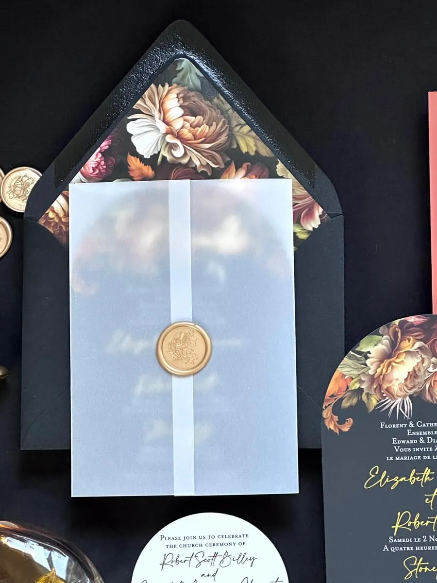 The Brianna with vellum wrap and wax seal