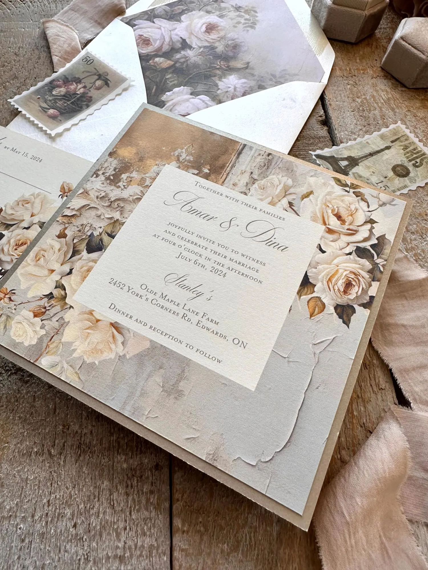 Renaissance Roses invite closeup