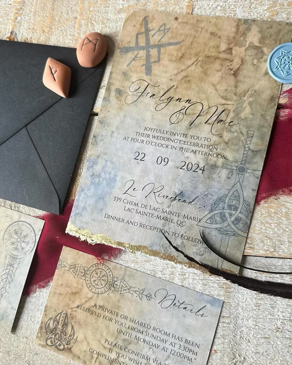 Viking Love invite close up