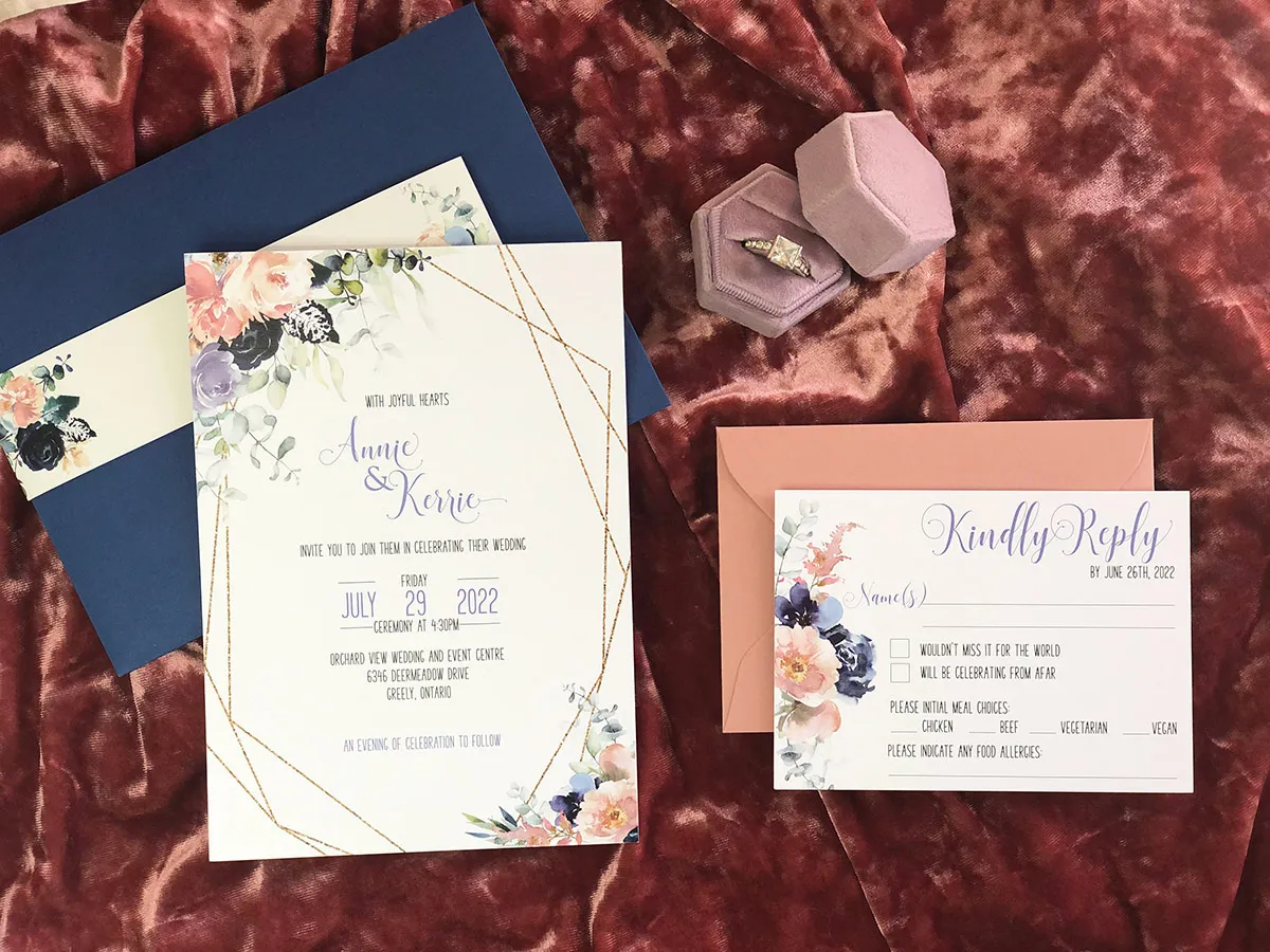 blush and navy suite