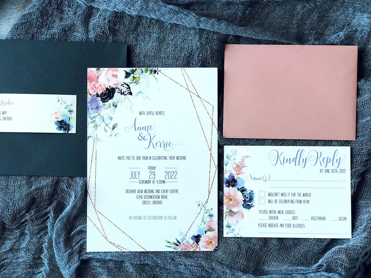 blush and navy suite