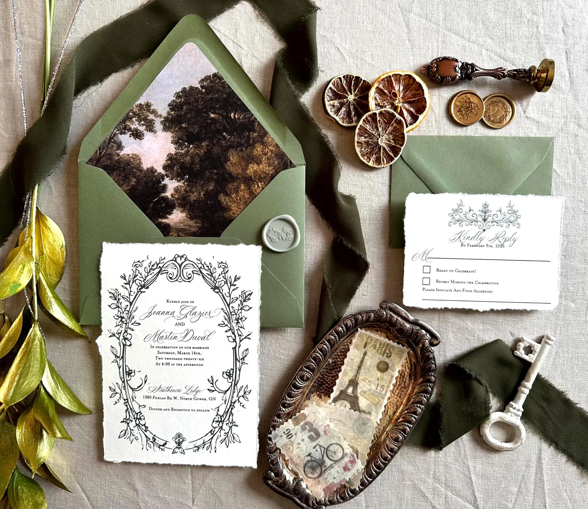Forest Invitation suite