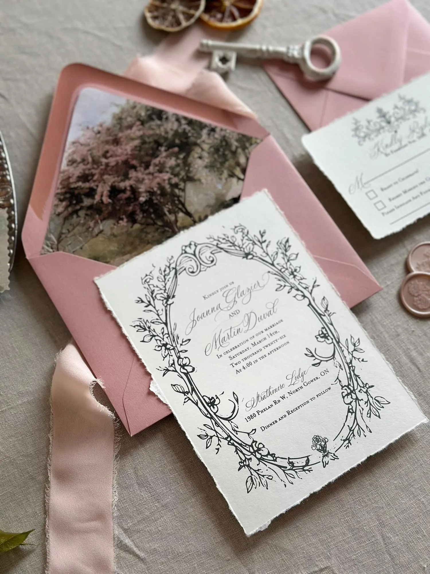 Orchard Blossoms invitation