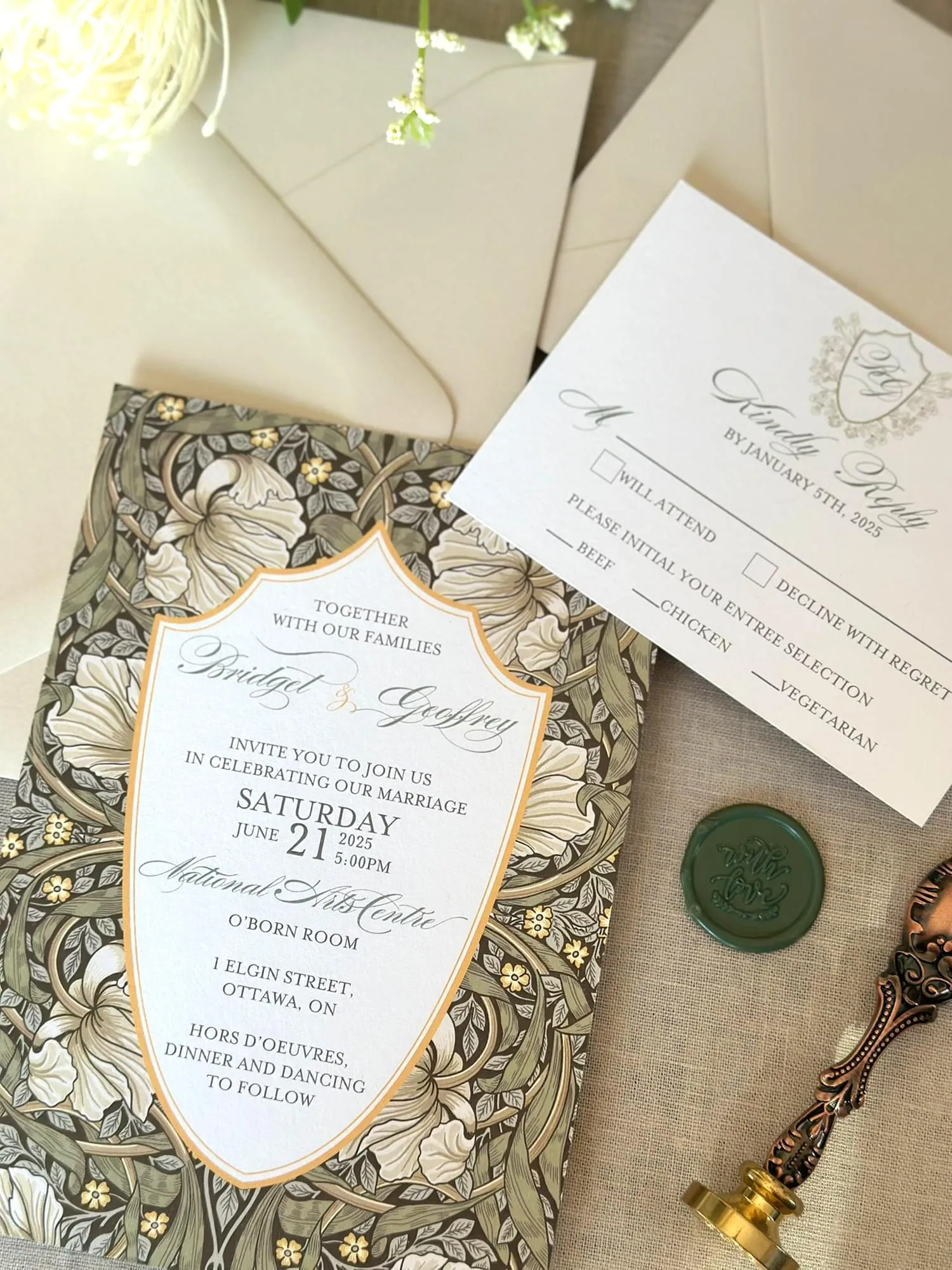 Pimpernel invite and rsvp details