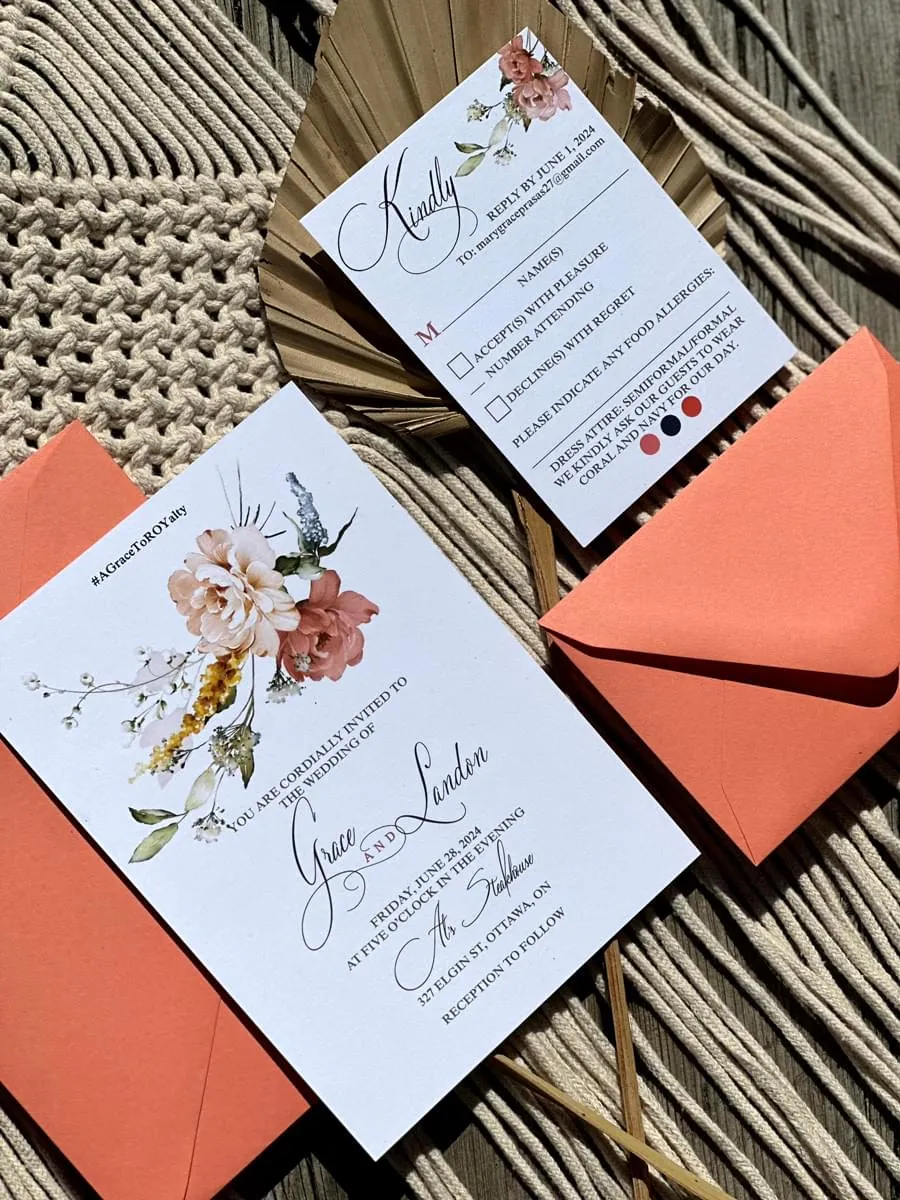 Coral Florals suite angled