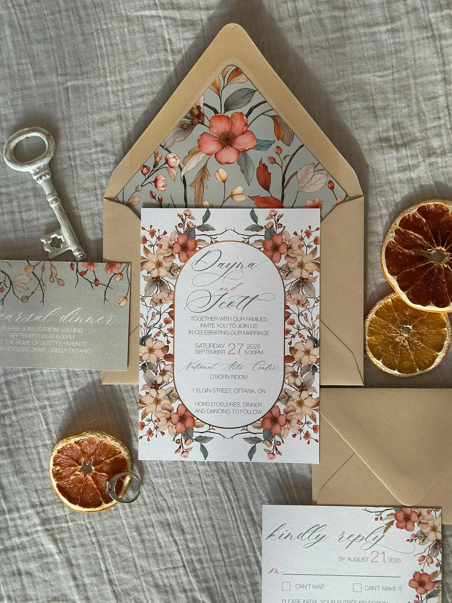 Harvest Moon invite close up