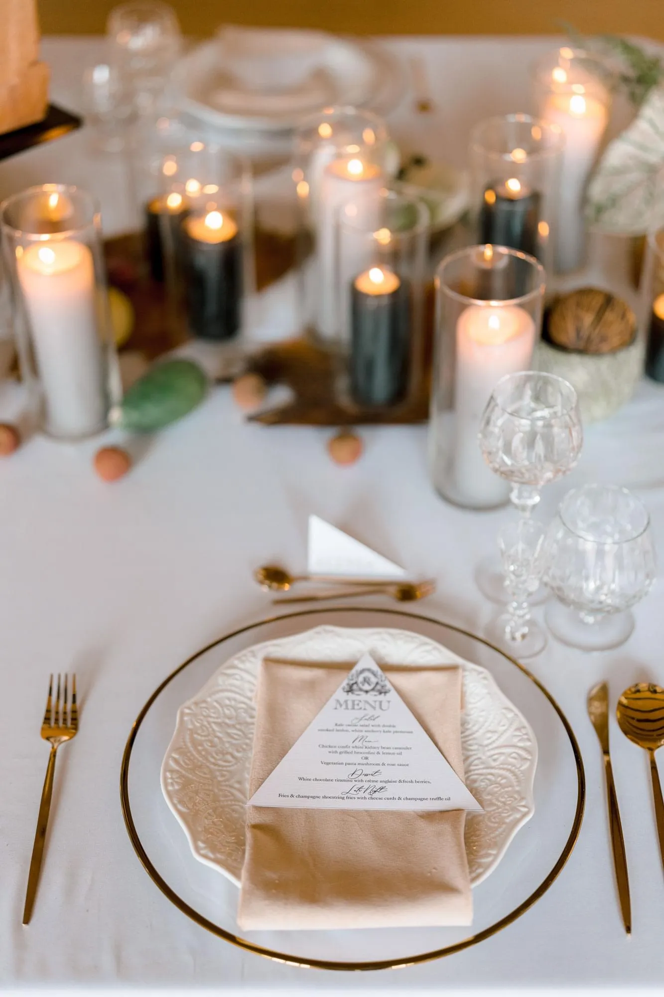 Telegram menu on a place serving