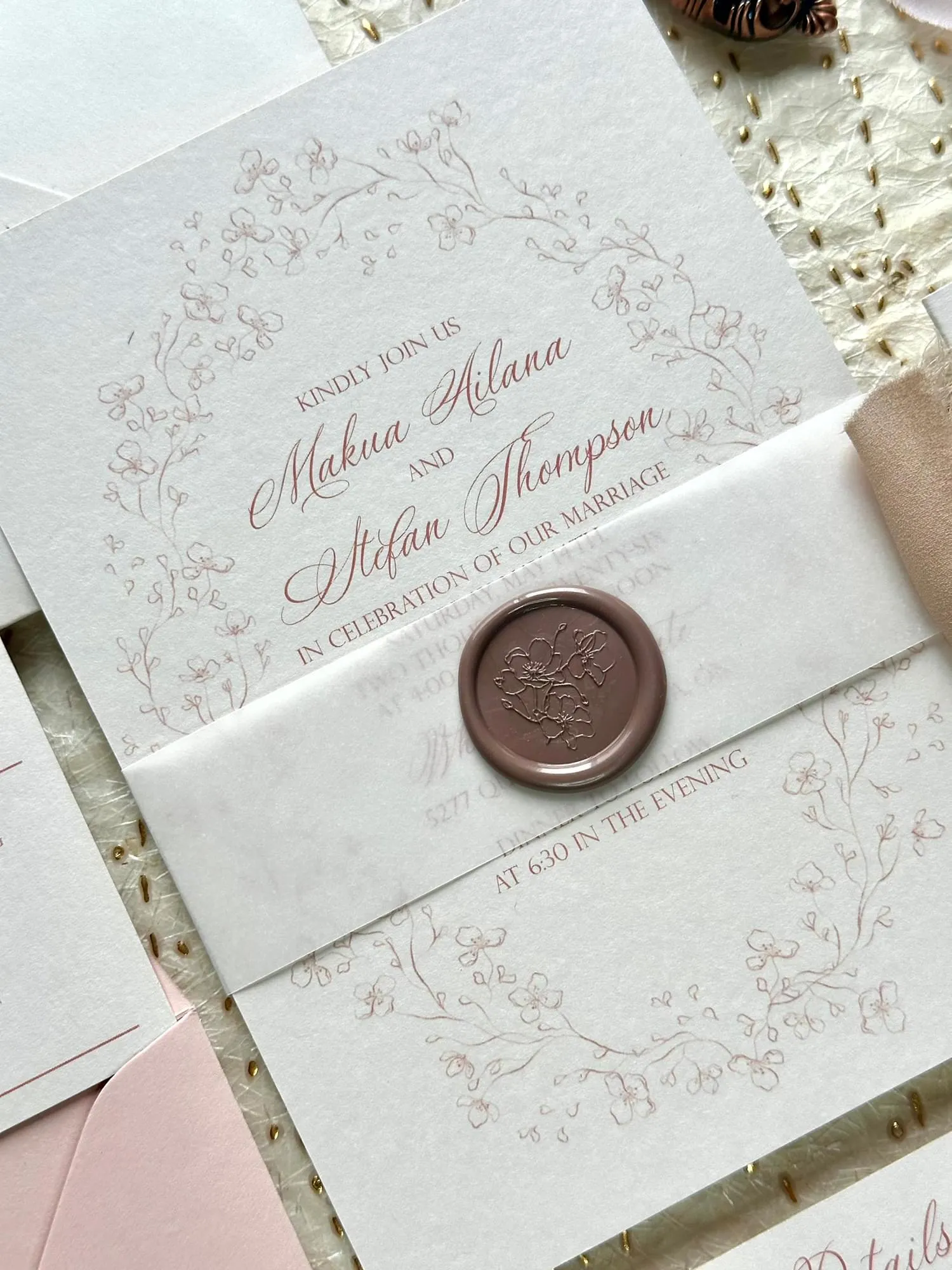 Blush Blossoms invite closeup