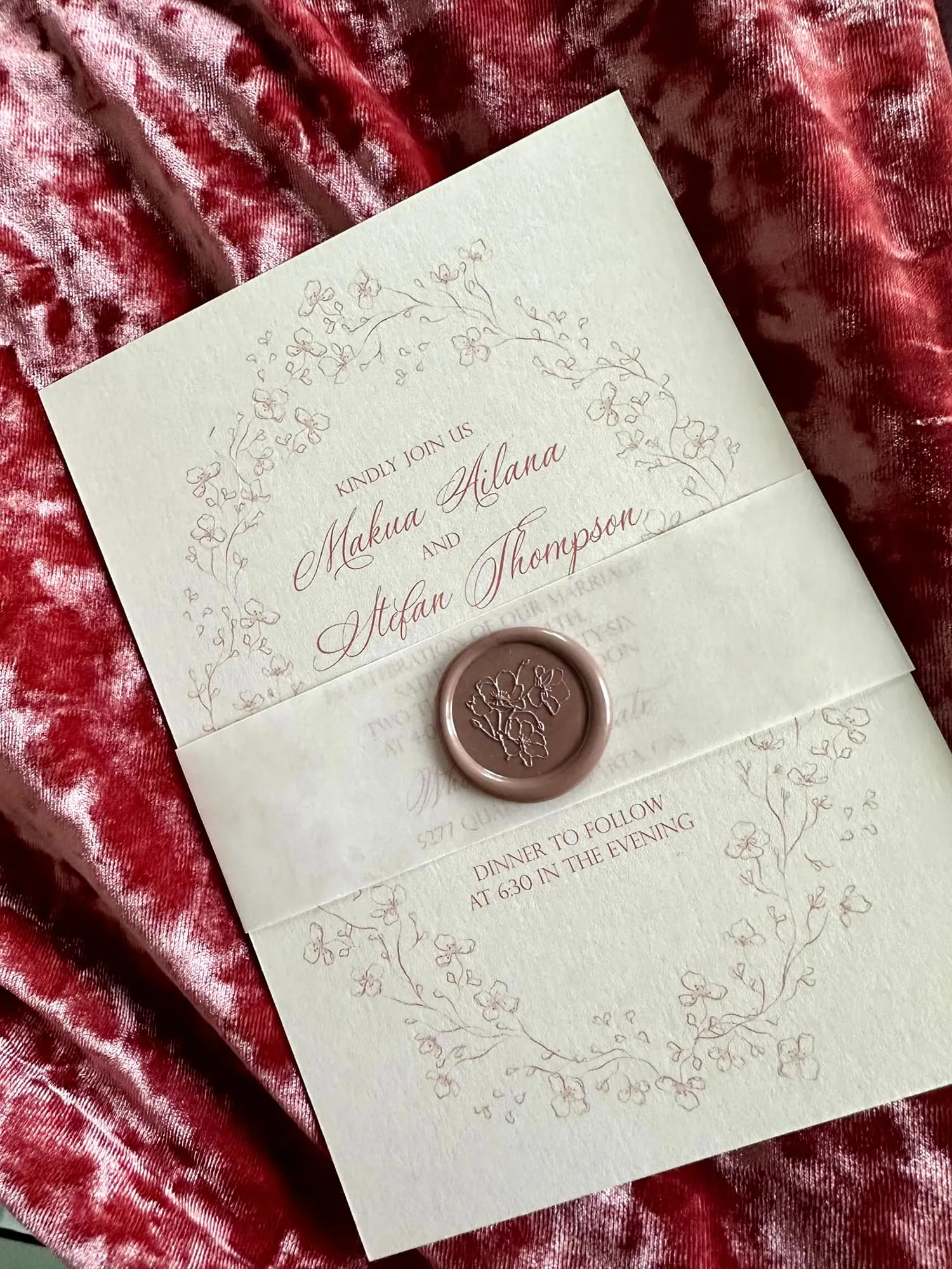 Blush Blossoms invite